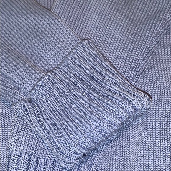 Lauren RL blue boat neck silk sweater small - Picture 3 of 6